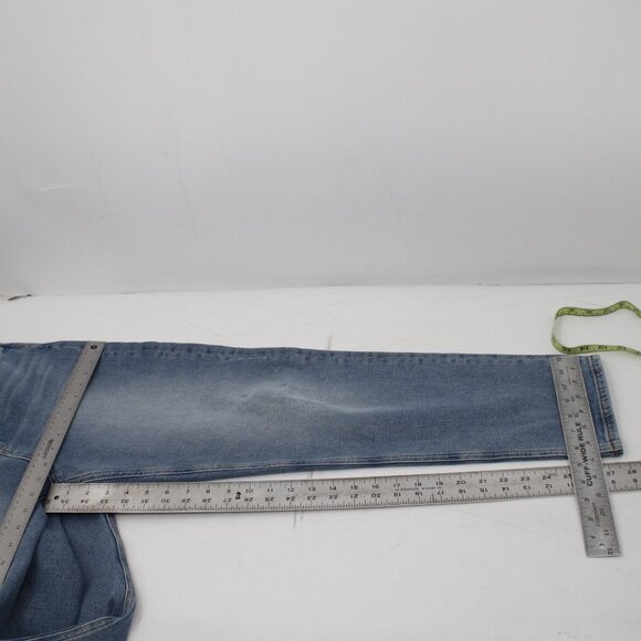 Reiss jeans womens 29 L28 Bay high waist Blue stretch Denim pockets straight - Picture 8 of 11